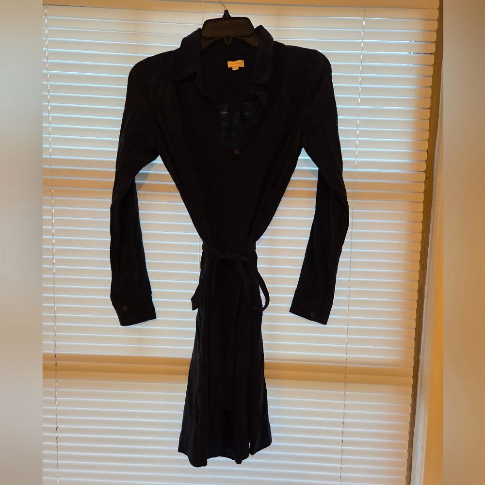 Cuyana Navy Blue Silk Dress - Picture 3 of 8